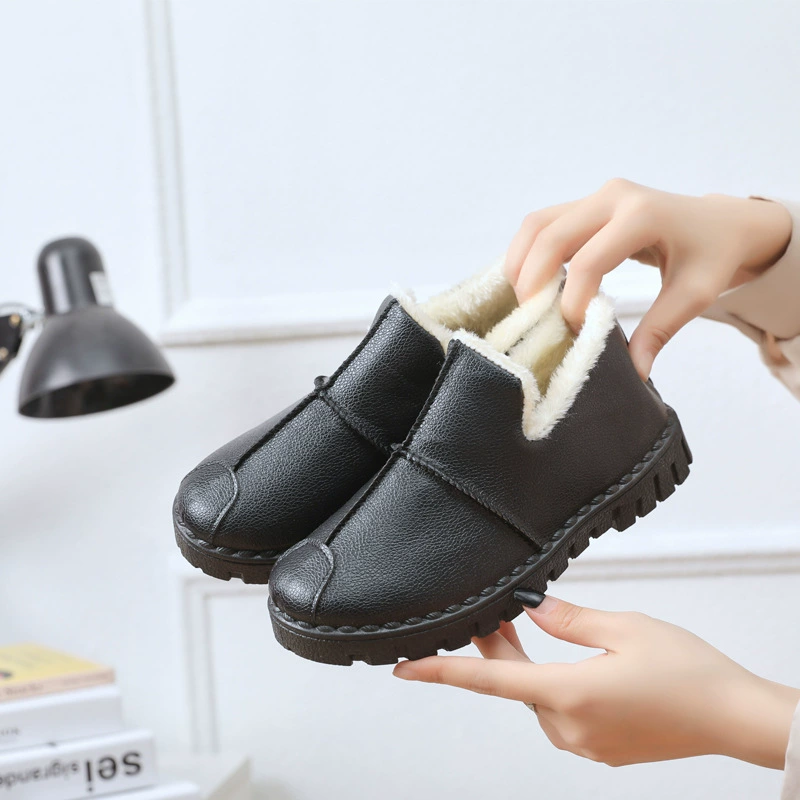 Warm footwear, keep warm boots for mother for leisure, Korean style
