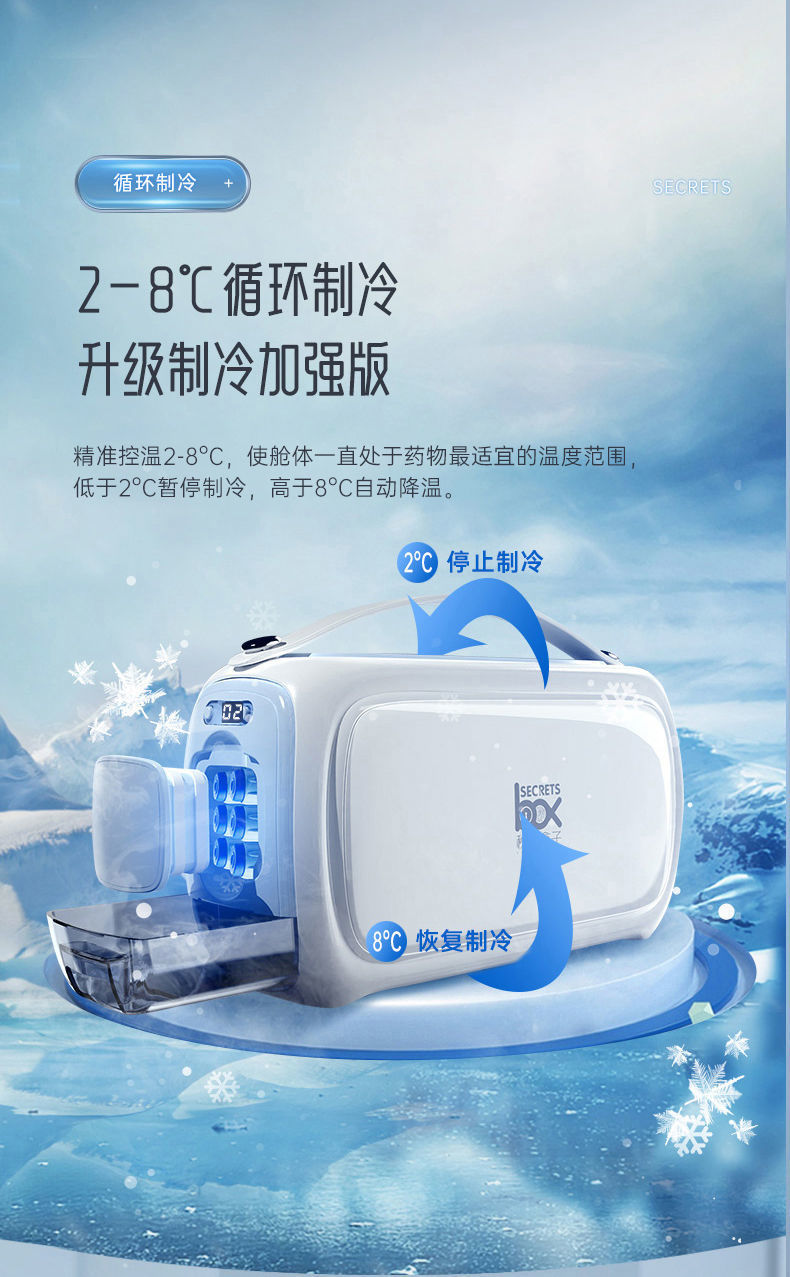Refrigerator Box for Insulin, Portable Medicine Special Rechargeable Battery, Portable Car Mini Refrigerator