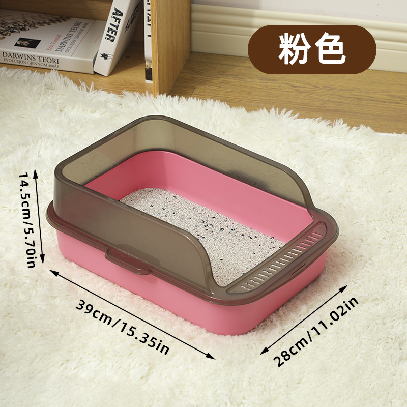 Explosión de arena para gatos semicerrada gran inodoro anti-splash para gatos para aumentar la valla con pala para gatos fábrica directa