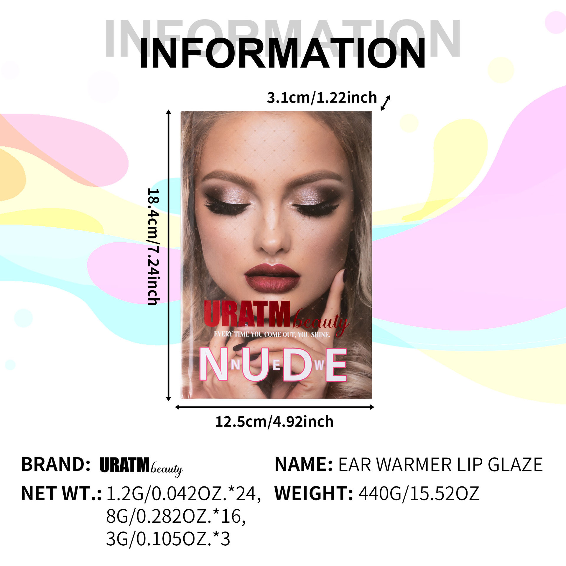 Cross-border bestseller 43-color makeup palette, four-layer flip book eyeshadow palette, matte pearlescent blush, contour and highlight in one piece Specification drawing