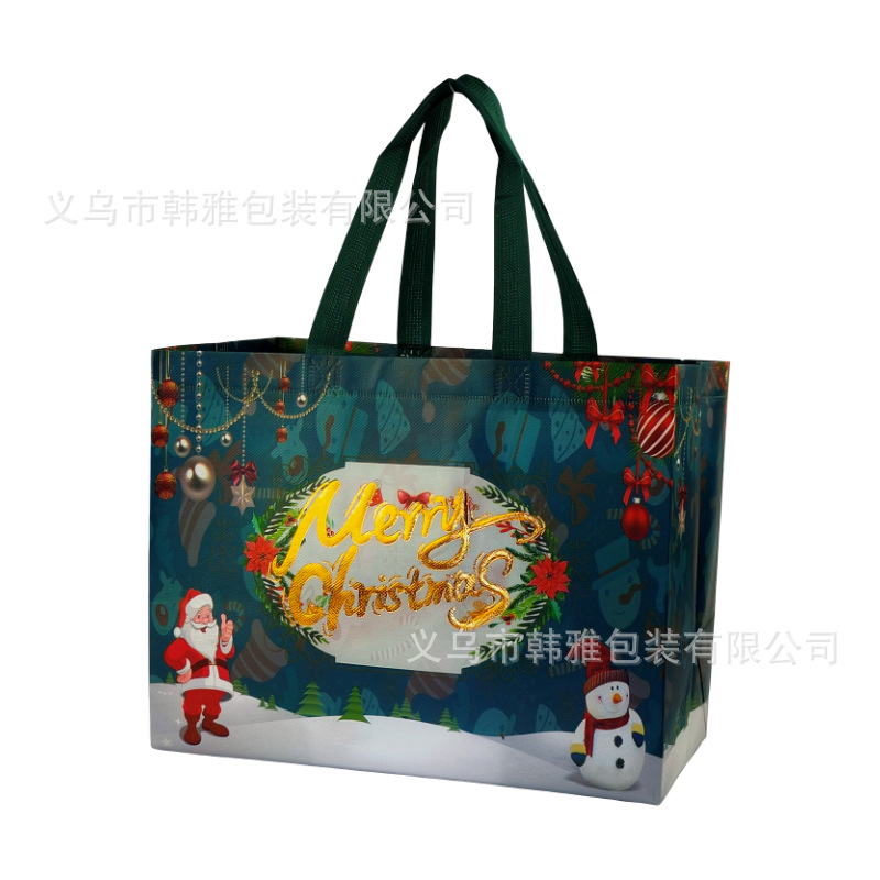 Transfronterizo Amazon spot recubierto de Navidad bolsa no tejida bolsa de compras bolsa de regalo fábrica de bolsos al por mayor