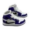 White and purple barbs (pair of nude shoes)