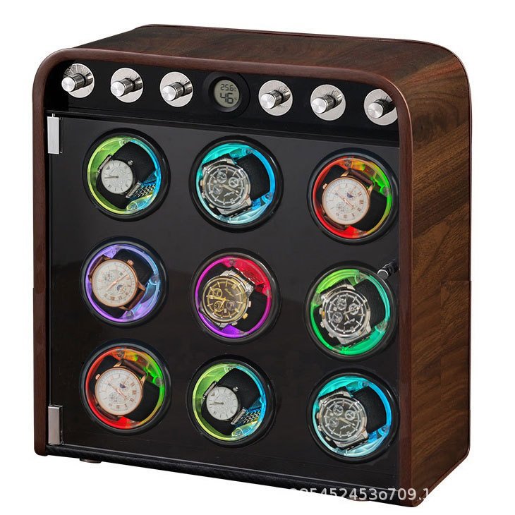 9개의 테이블 위치가 문을 열고 주변 조명을 멈춥니다.