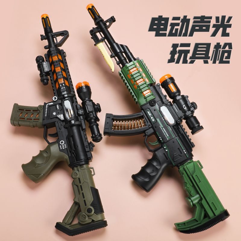 Children's electric gun submachine gun M416 toy gun sound and light music pistol stall wholesale best selling boys toys