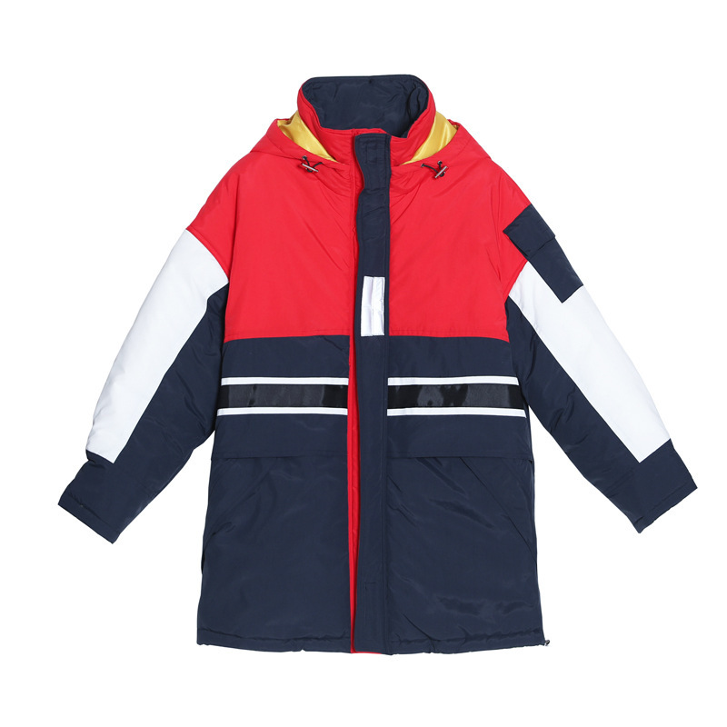 Hermosa nueva gorda MM de tamaño grande ropa de mujer pluma de algodón herramientas de ropa de algodón coreana con capuchón engrosado chaqueta k876 image 5