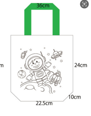 Niños hechos a mano DIY pintando bolsas de graffiti personalizadas regalo de jardín de infantes dibujos animados no tejidos pintura relleno bolsas de mano