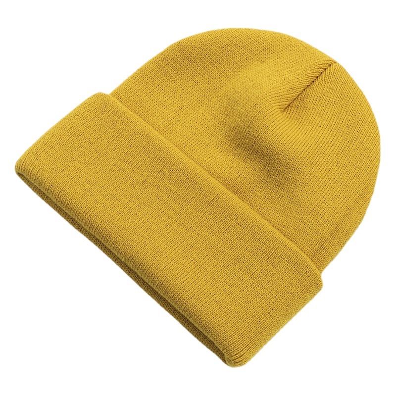 Manufacturer Wholesale Warm Hat Fashionable Autumn and Winter Cold-Proof Knitted Hat Outdoor Solid Color Ear Protection Woolen Hat Embroidered Logo