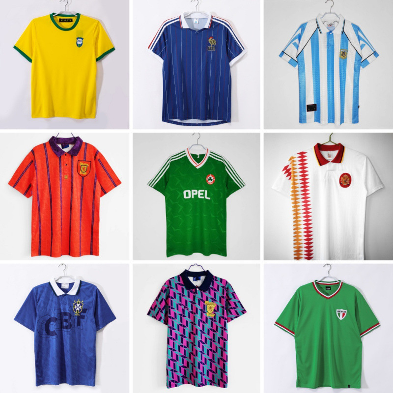 1986复古欧洲世界杯杯苏英格兰威尔士日本南非牙买加巴西足球衣