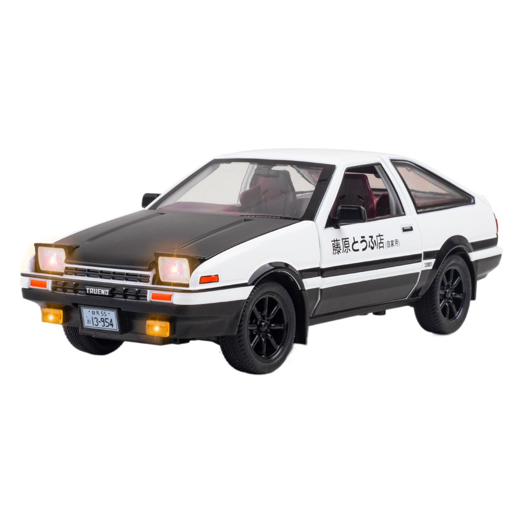 Jianyuan aleación coche modelo 1:24 cabeza texto DAE86 tire hacia atrás con sonido y luz juguete coche música modelo decoración colección