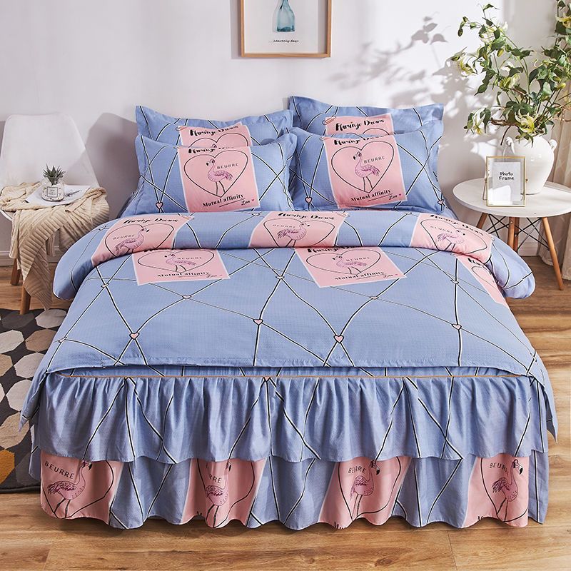 Parure de lit style princesse avec housse de couette et draps_voghion.com