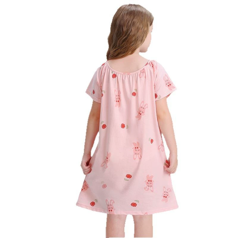 Cotton summer pijama, children's skirt for princess, family style, for teenagers, plus size, loose fit