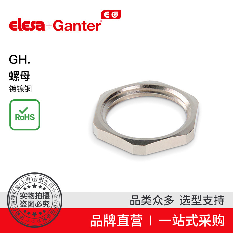 Elesa Ganter伊莉莎冈特 GH. 螺母 镀镍铜
