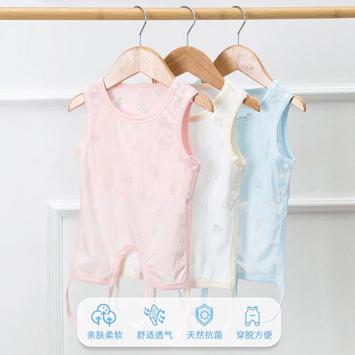 Newborn baby bellyband baby summer thin half-back children's belly protector can be used in all seasons newborn mesh breathable