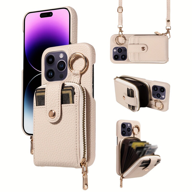 Suitable for Apple iPhone Se4 Mobile Phone Leather Case 17 Multifunctional Wallet Style iPhone 16 Anti-Fall Protective Case