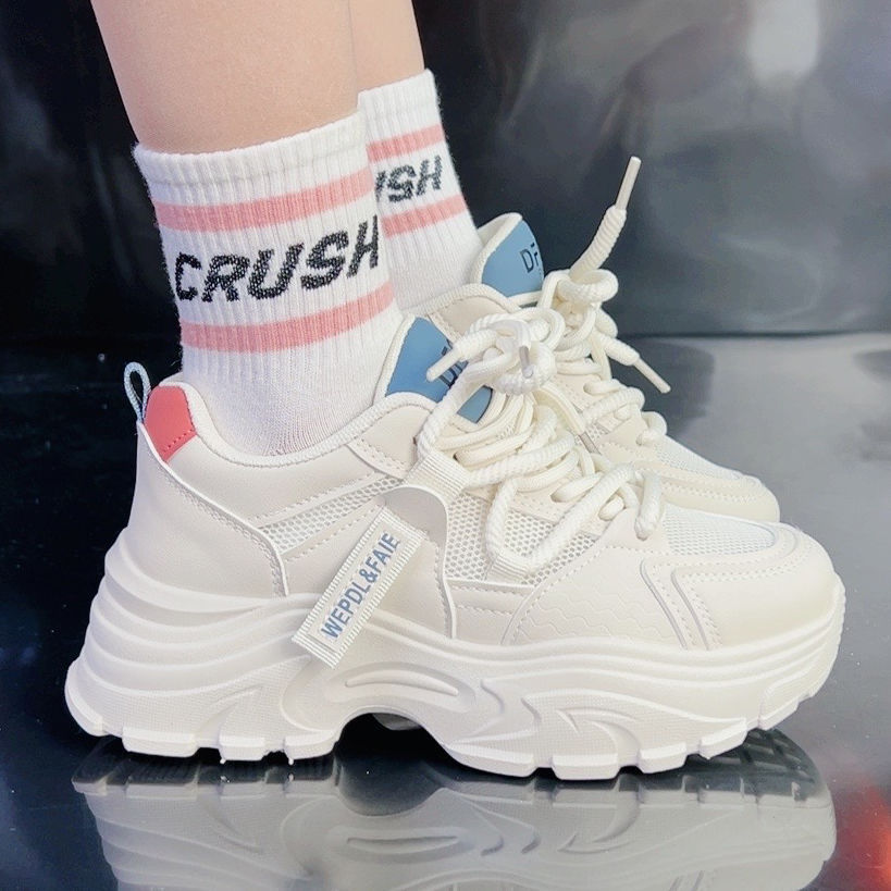 Zapatos de papá de malla para mujer 2025 nuevos zapatos de mujer de suela gruesa de primavera y verano para mujer zapatos deportivos casuales de suela suave antideslizante para mujer