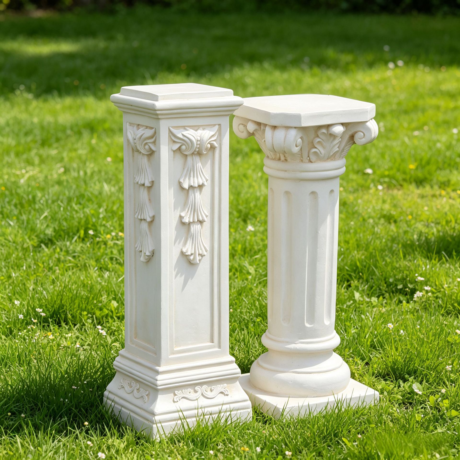 Base de Columna Romana para Macetas de Óxido de Magnesio Decorativa para Jardín y Bodas image 3
