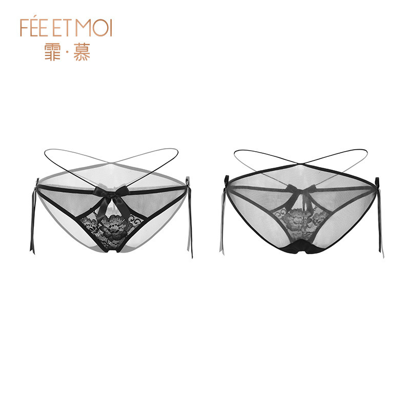 Fei Mu puro viento calzoncillos de encaje hueco coqueteo sexy ligero perspectiva tentación lencería sexy 7104