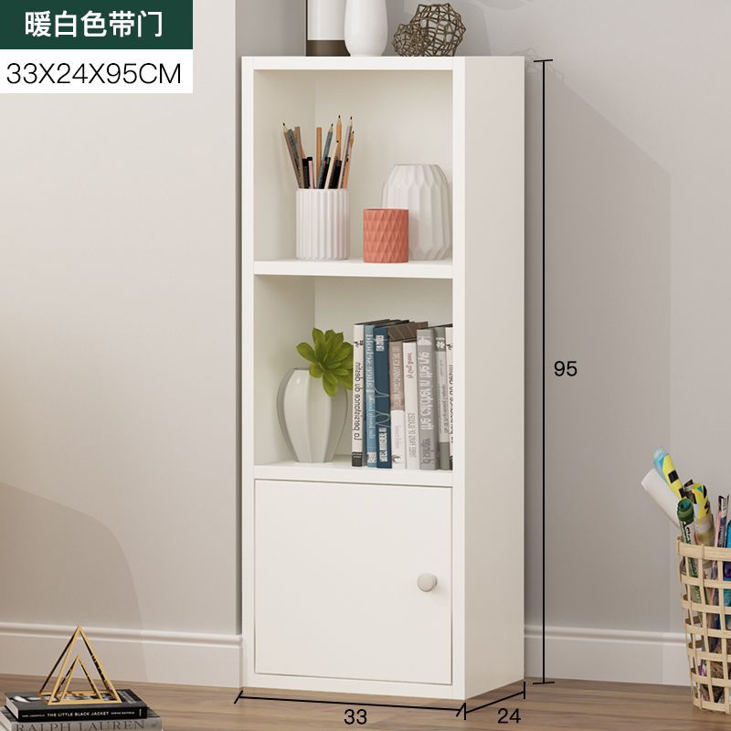 Estante de libros simple estante simple pequeño estante de libros contra la pared estante estrecho dormitorio de niños y estudiantes abertura de almacenamiento estilo nórdico