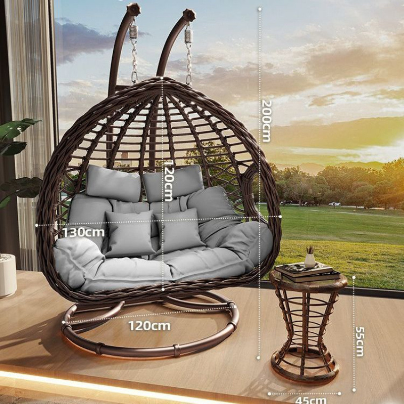 Silla de cuna para exteriores, columpio, patio, silla colgante doble, balcón doméstico, red interior, nido de pájaro rojo, hamaca, silla de mimbre, mecedora