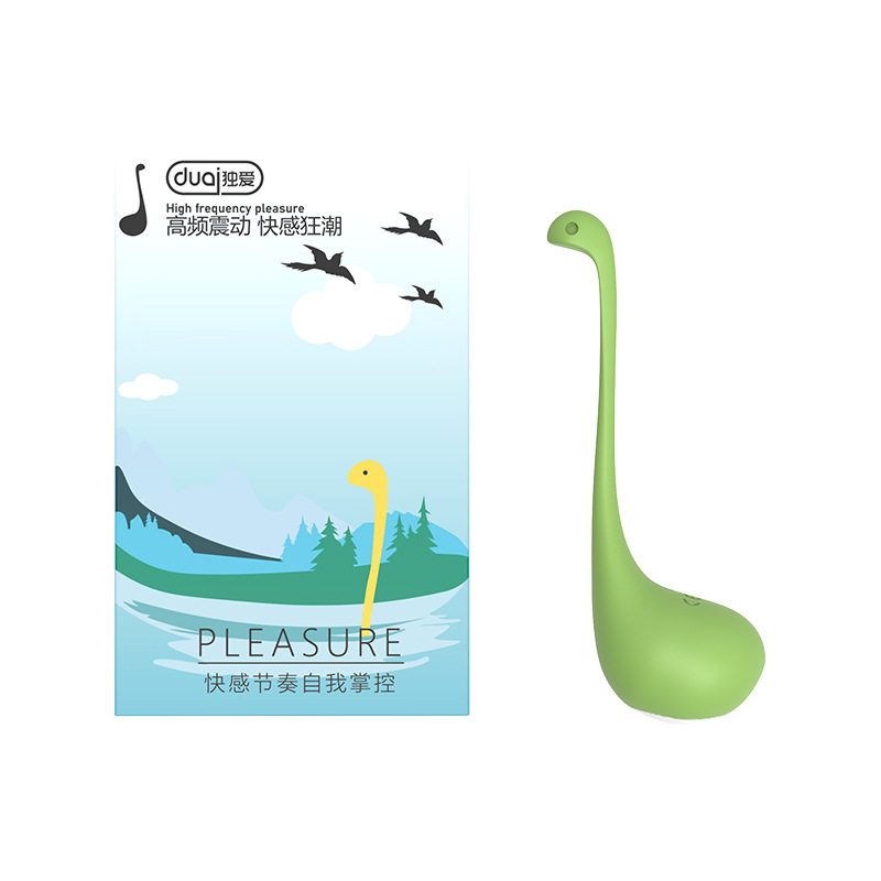 Duai little water monster massager green silicone+abs