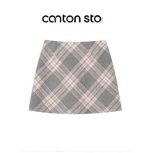 女童复古气质格纹半身裙裤2025小女孩秋冬季新款高腰保暖包臀短裙