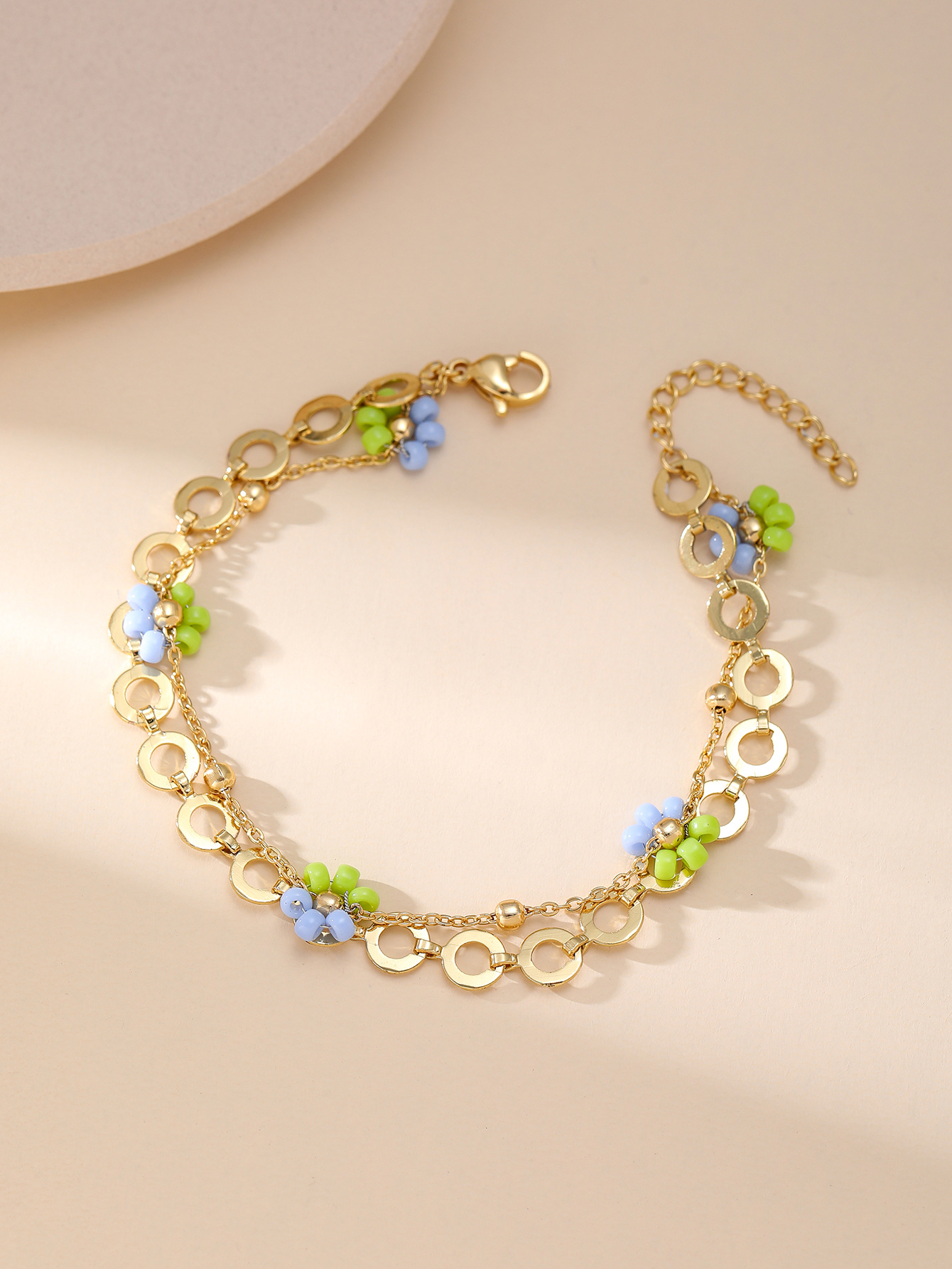 1 Piece Quantity Date, Tea Party Occasion Retro Simple Style Flower Titanium Steel Bracelets In Bulk