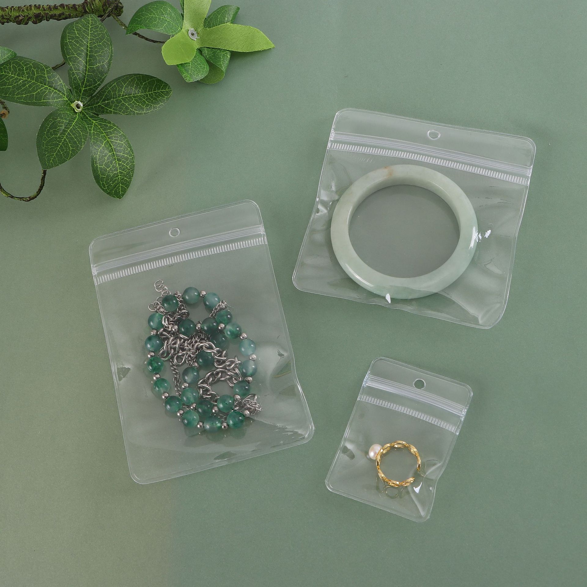 带孔pvc自封袋定制 首饰包装袋防氧化加厚饰品收纳袋塑料密封袋子