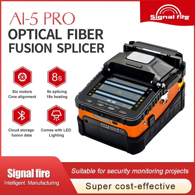 Fiber Optic Fusion Splicer Fully Automatic 6-Motor Signalfire Ai5 Pro for Export Use