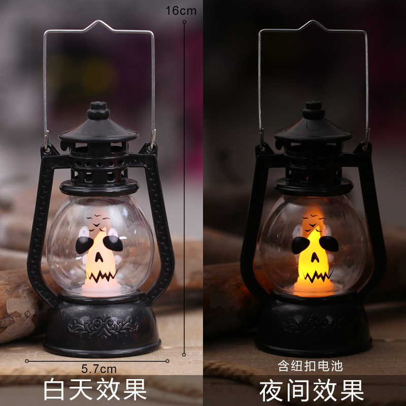 Decoraciones de Halloween Decoración de luz de viento Luz de vela electrónica LED Bar de Halloween Atmósfera de terror Accesorios de vestir