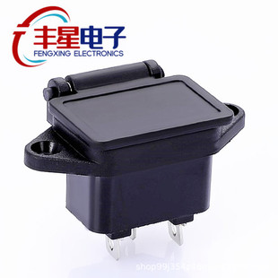 Supply Ac Power Socket with Ear-Shaped Waterproof Cover, Three-Legged Vertical with Screw Holes for Household Appliances to Be Connected to the Power Supply