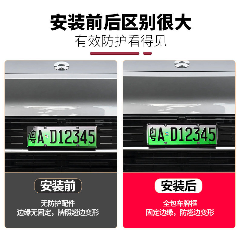 Applicable to 26 Models of Nio Es9 License Plate Frames, Full-Cover License Plate Holder Trays, Decorative Accessories, Essential Parts for New Cars