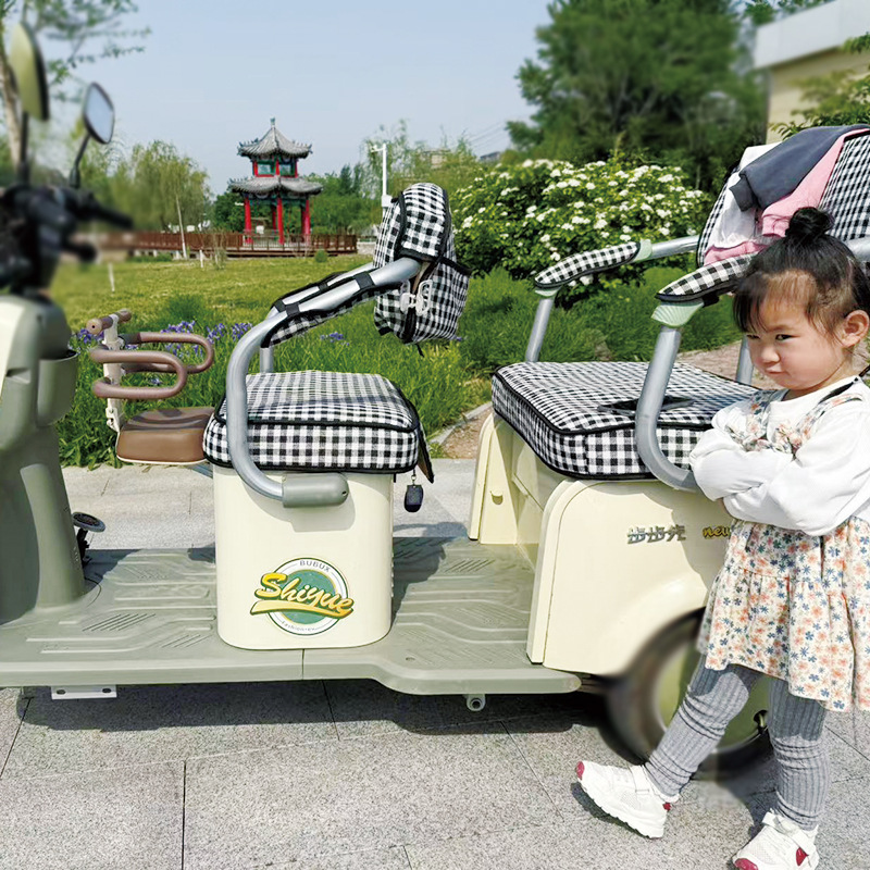 Electric Vehicle Electric Tricycle Front-Mounted Child Seat Folding Pedal Universal Infant Baby Tricycle Safety Seat