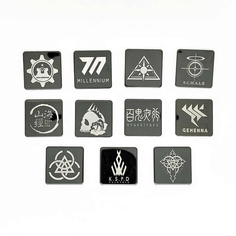 Лазурный файл игры металлическая липучка лазер один дюйм квадратный рюкзак моральный штамп