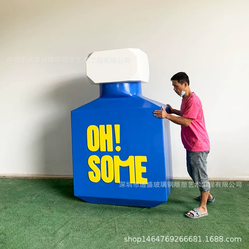 Моделируемая стеклянная стальная бутылка дураков наружная гигантская стеклянная бутылка для напитков из стекла