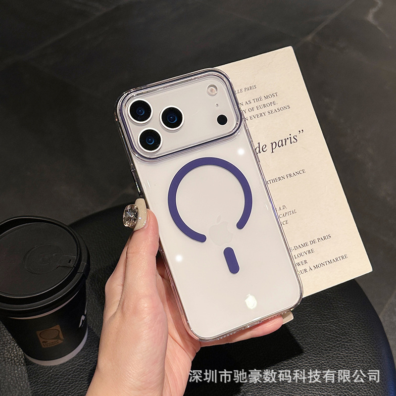 适用苹果17promax冰透磁吸手机壳iPhone16高透超薄防摔PC简约套15|undefined