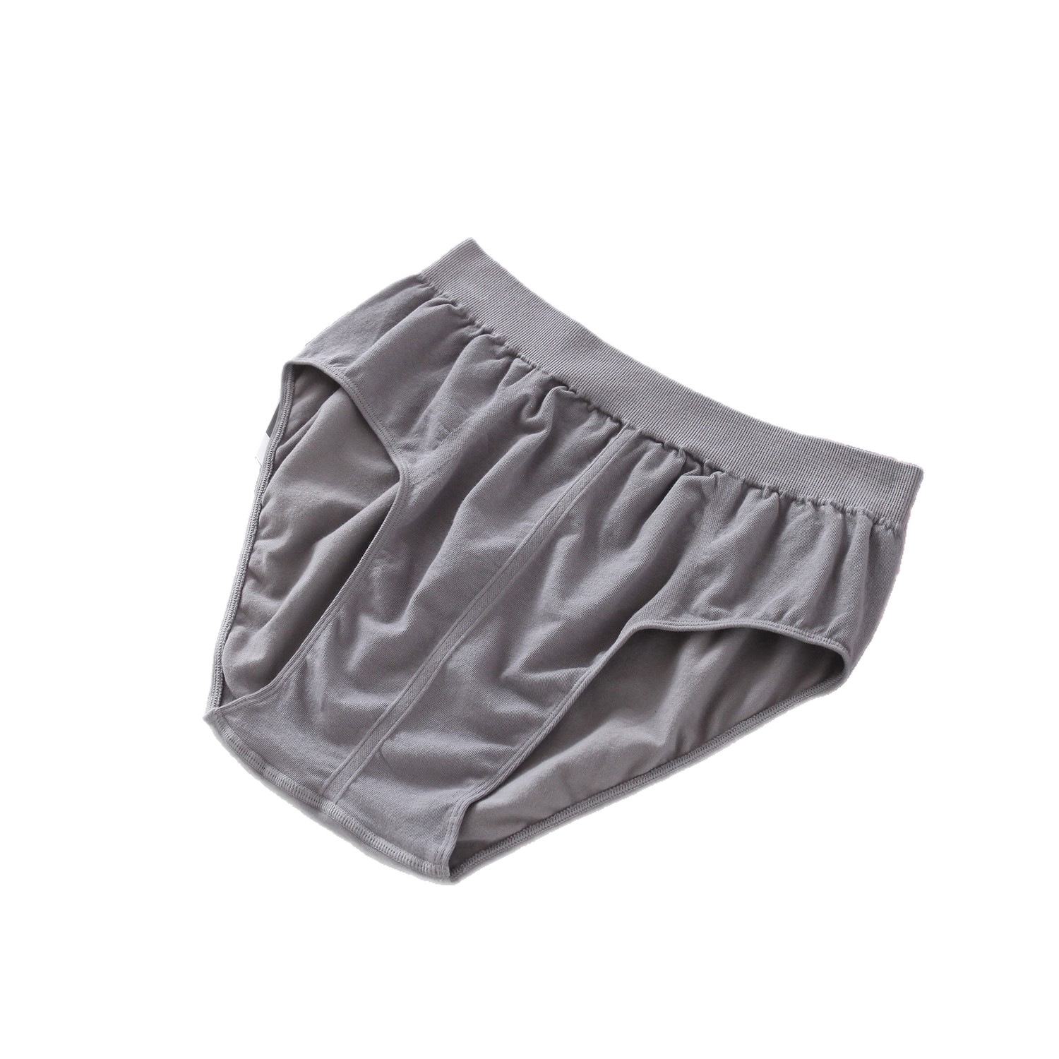 シンプルな無印風メンズシームレスコットン三角パンツ、伸縮性抜群で快適な男性用下着、通気性と吸汗性に優れています。