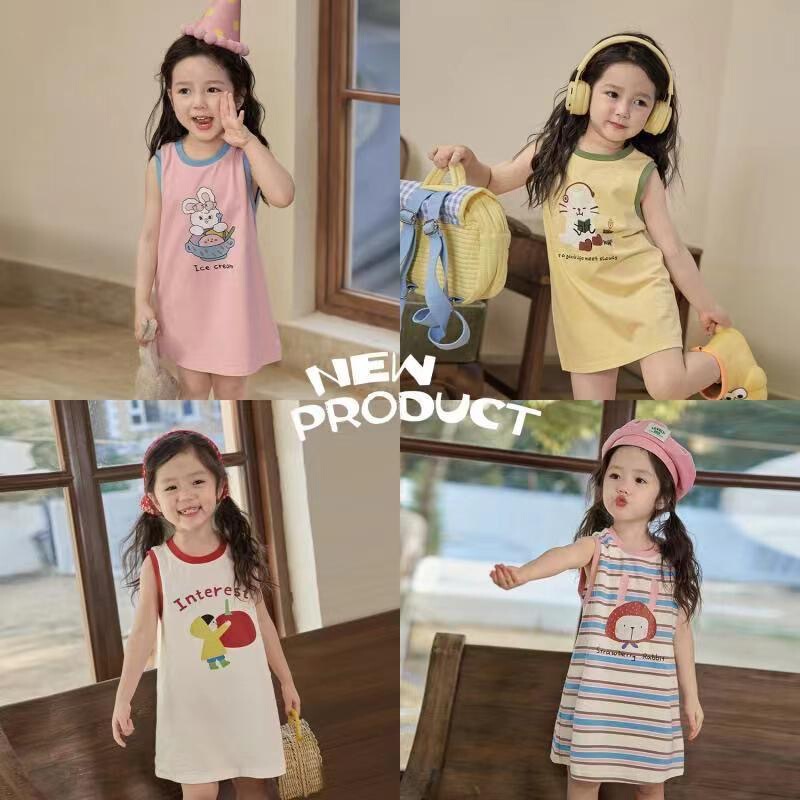 Girls dress Summer New Cartoon Cute Baby Vest Princess Dress Little Girls Big Children Summer Dress Girls dress Summer New Cartoon Cute Baby Vest Princess Dress Little Girls Big Children Summer Dress