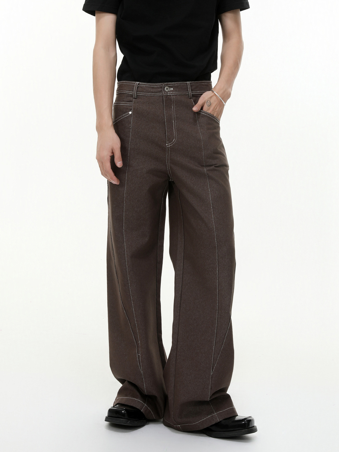 MTLCLOTHES Hombres| Lao Qianfeng traje con la línea coreana de alto nivel de diseño de chaqueta de vaquín de acero