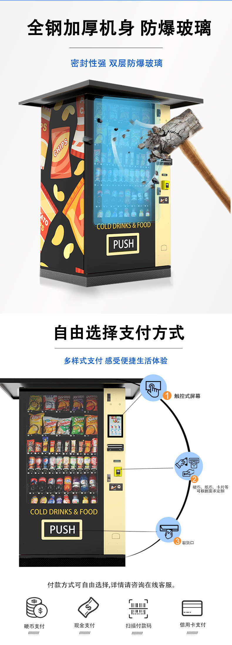 智能自动售卖机支付系统展示