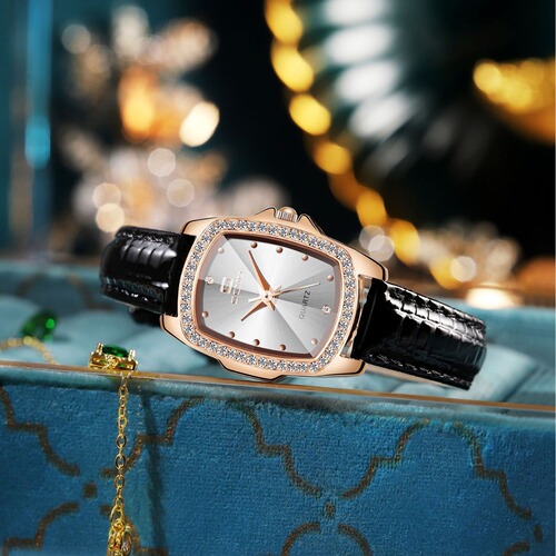 SENO Chennuo one piece drop shipping European and American retro square diamond women's belt watch simple water diamond British women's watch