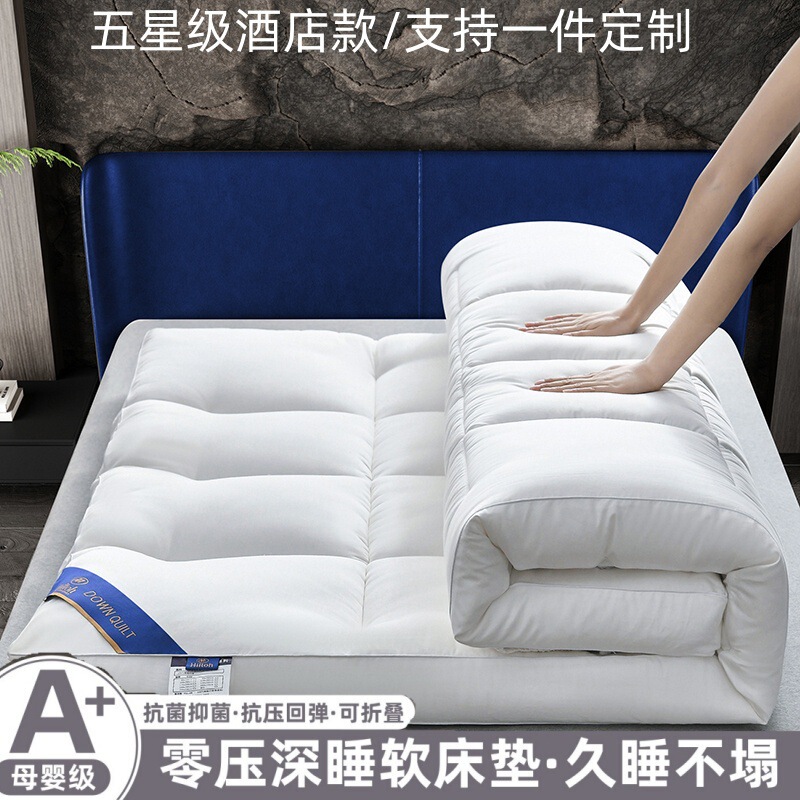 Five-Star Hotel Feather Velvet Mattress Soft Cushion Student Dormitory Thickened Tatami Mattress Foldable Mattress Five-Star Hotel Feather Velvet Mattress Soft Cushion Student Dormitory Thickened Tatami Mattress Foldable Mattress