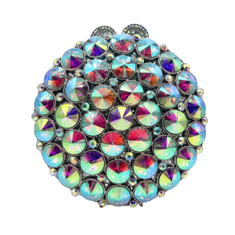 Bolsa de cena de diamantes redondos en stock bolso de diamantes transfronterizos bolso de mujer bolso de piedra duro