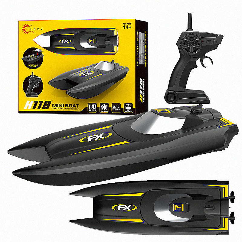 Amazon Cross-border H118 Mini Tianke Remote Control Boat Electric High Speed Boat Children's Water Toy Ship Turbojet