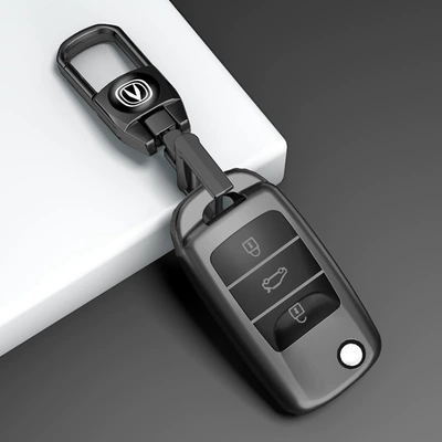 Eado Plus Car Univ/T Ruicheng Car key bag - type-c-key-cover-metal-buckle-titanium-gray