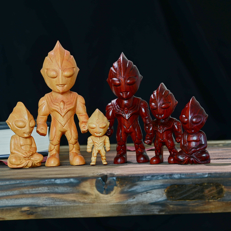 Thuja red sandalwood green sandalwood wood carving Degas Altman carry-on play with the handle cartoon boy birthday gift ornaments