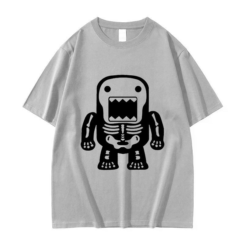 Domo Kun Funny Meme T-Shirt Men's Vintage Fashion O-Neck Sho