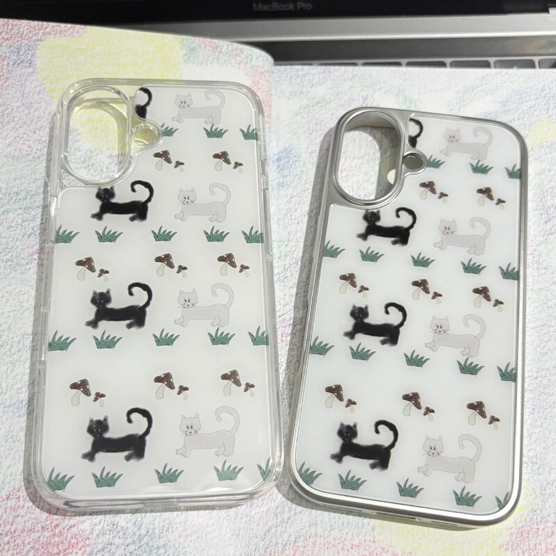 Anotherhillxgoldanna Original "Do You Like Kittens Too?" Winter Cat Korean-Style Phone Case
