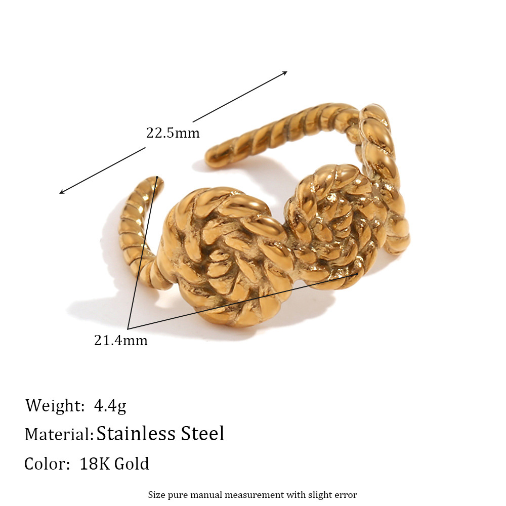 Thread Spiral Snail Stainless Steel Ring