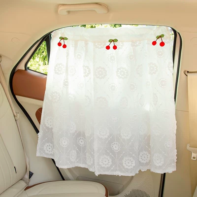 Curtain Car Baby Privacy Side — Car curtains - lace-cherry-embroidered-style-extended-style