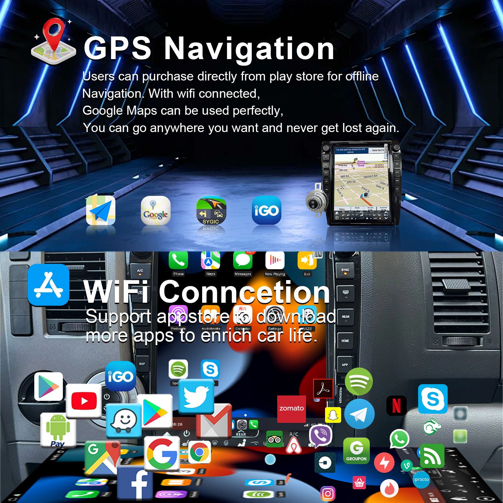 12.1Inch Tundra/Sequoia 2007-2013 Car Audio and Video Intelligent Navigator Car Gps Android Navigation